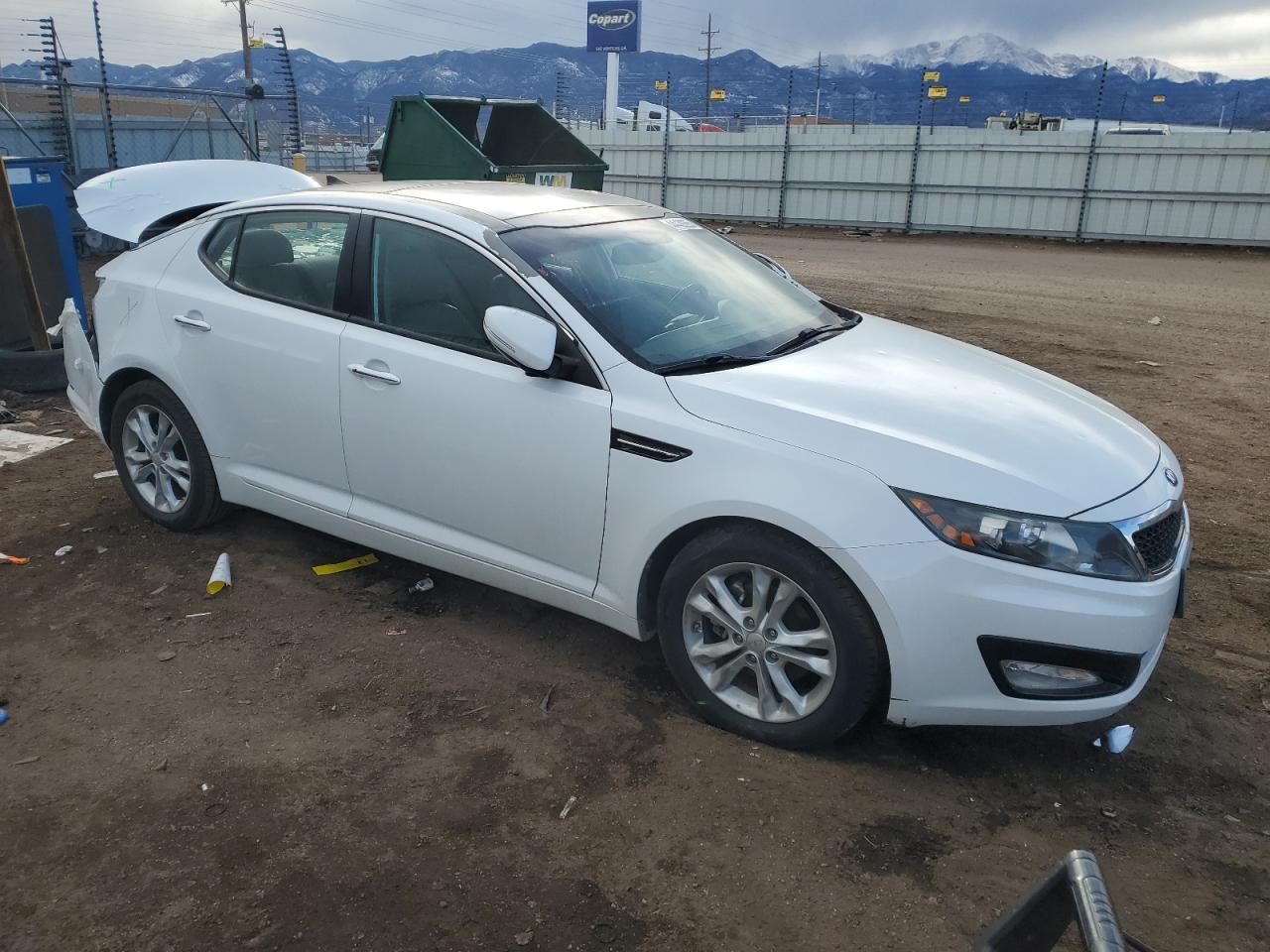 2013 KIA Optima VIN 5XXGN4A75DG142206 Copart auction photo, rear end damage thumbnail 4