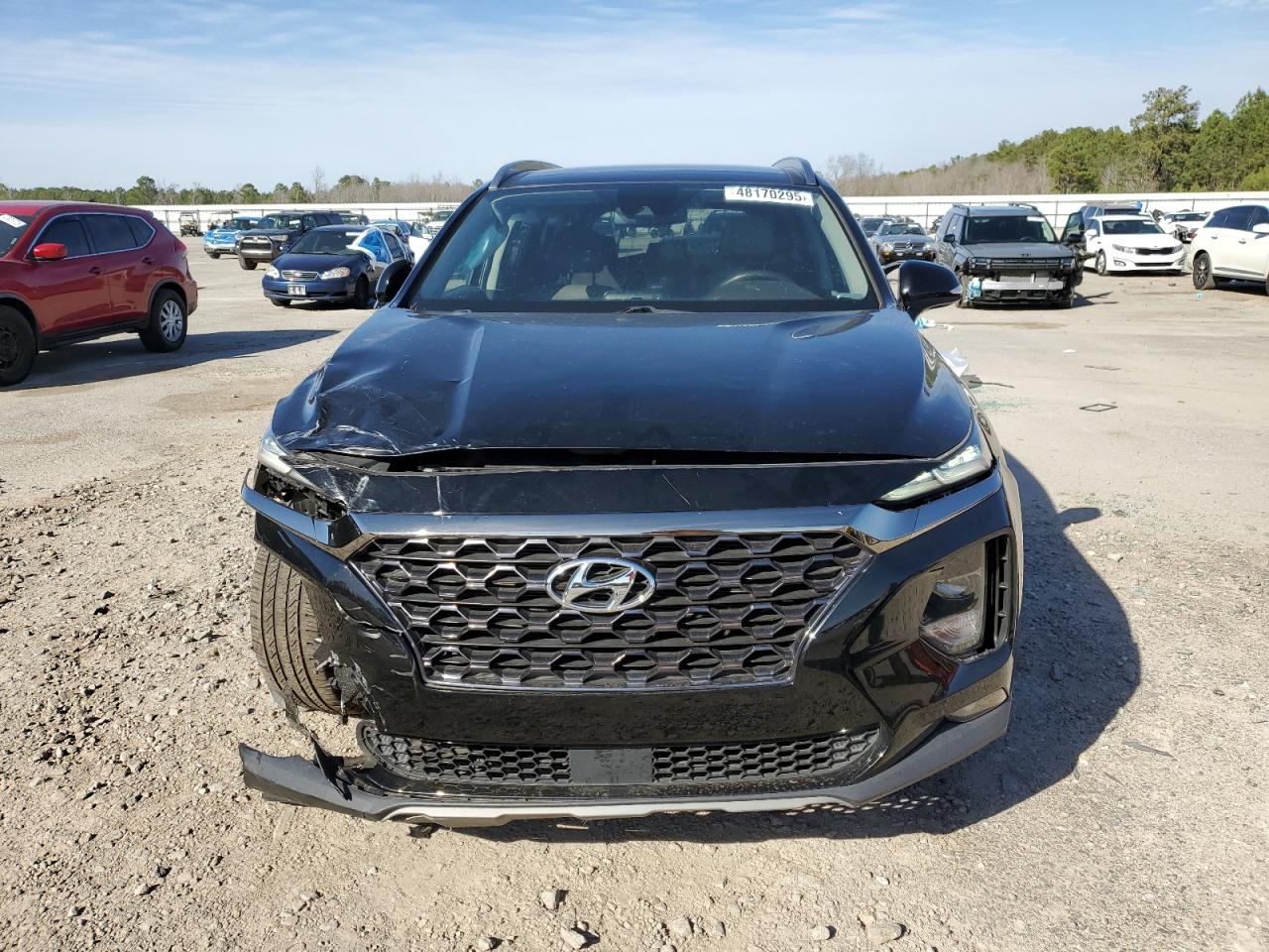 2019 Hyundai Santa Fe VIN 5NMS53AD5KH080881 Copart auction photo, front end damage thumbnail 5