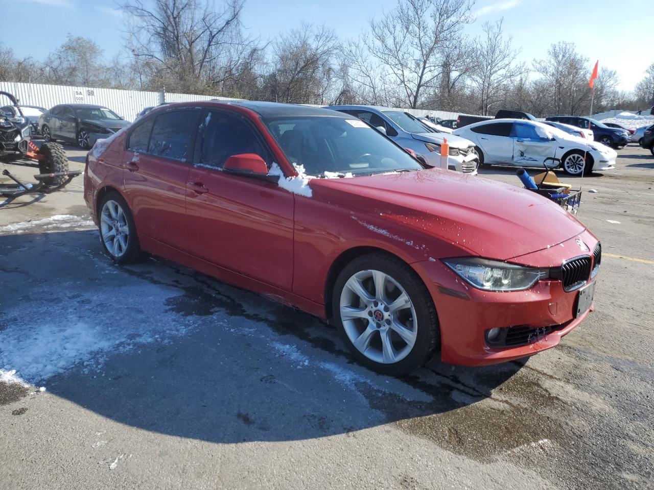 2014 BMW 3er VIN WBA3B9G55ENR90969 Copart auction photo, mechanical damage thumbnail 4