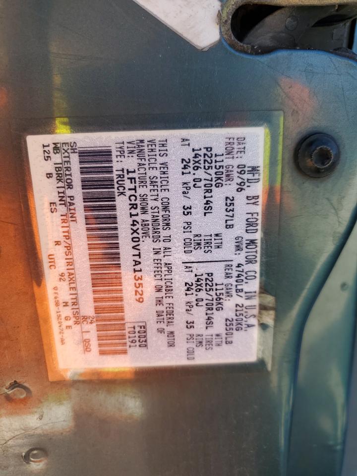 1997 Ford Ranger VIN 1FTCR14X0VTA13529 Copart auction photo, rear end / side damage thumbnail 12