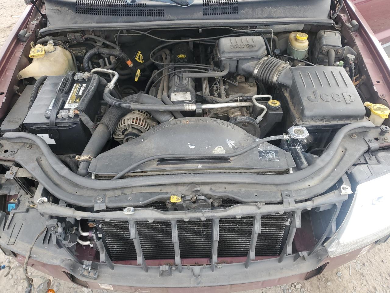 2001 Jeep Grand Cherokee VIN 1J4GW48S71C618467 Copart auction photo, front end / side damage thumbnail 14