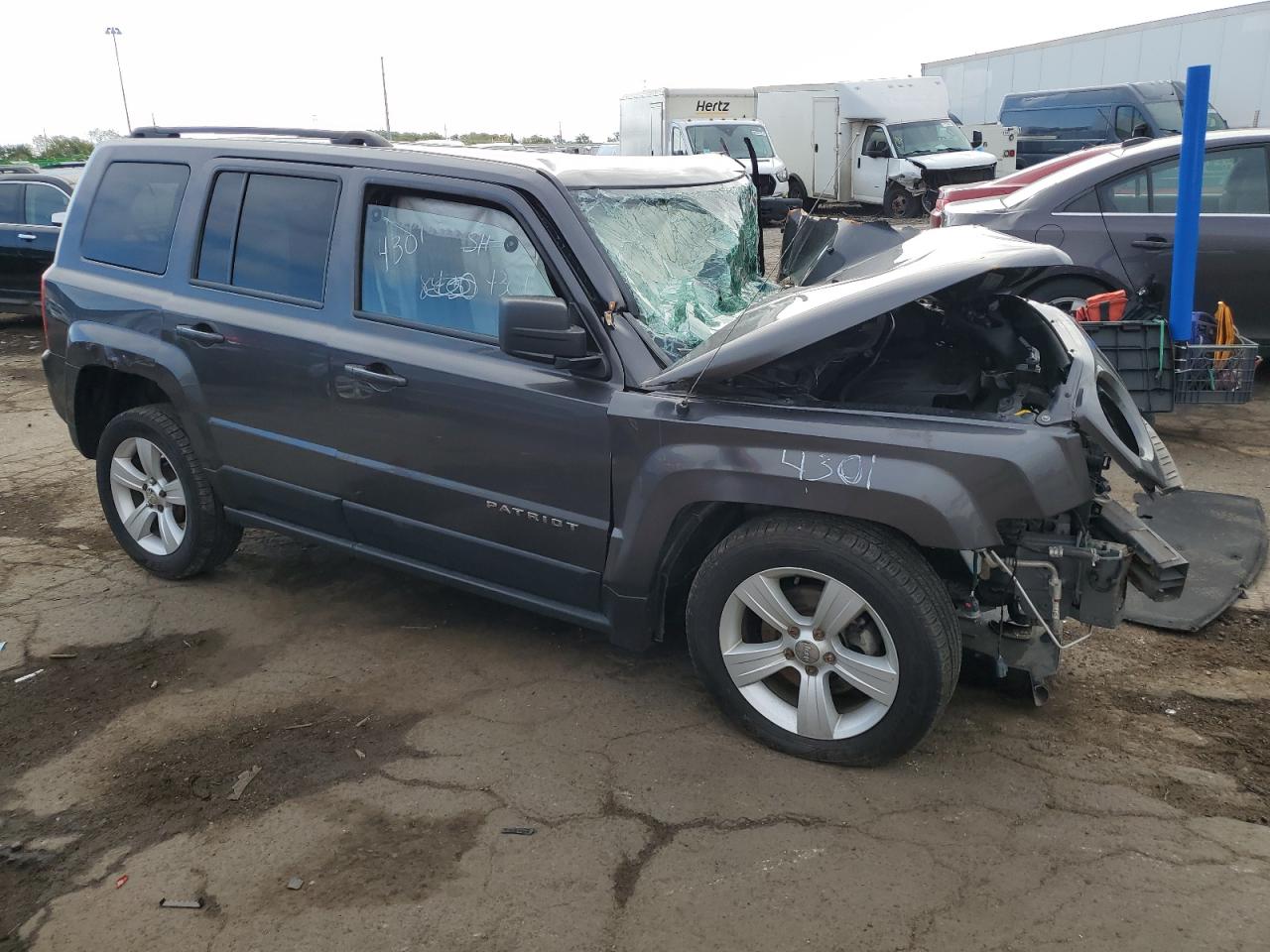 2017 Jeep Liberty (Patriot) VIN 1C4NJPFB9HD184301 Copart auction photo, all over / missing/altered vin damage thumbnail 4