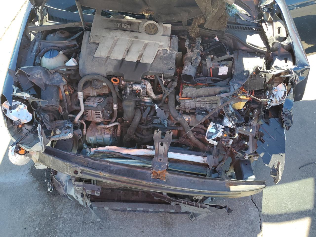 2010 Volkswagen Jetta VIN 3VWPL7AJ1AM625444 Copart auction photo, front end / rear end damage thumbnail 12