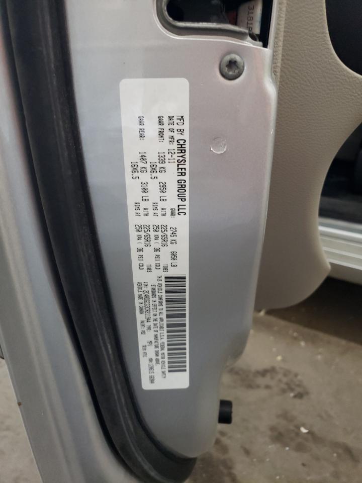 2012 Dodge Caravan VIN 2C4RDGCG3CR211944 Copart auction photo, rear end / front end damage thumbnail 13