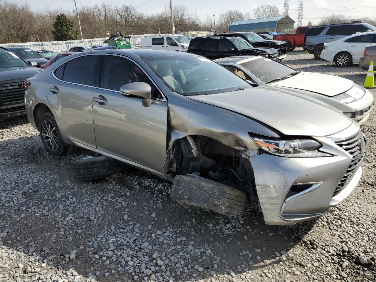 2018 Lexus ES VIN 58ABK1GG3JU088696 Copart auction photo, undercarriage / front end damage thumbnail 4