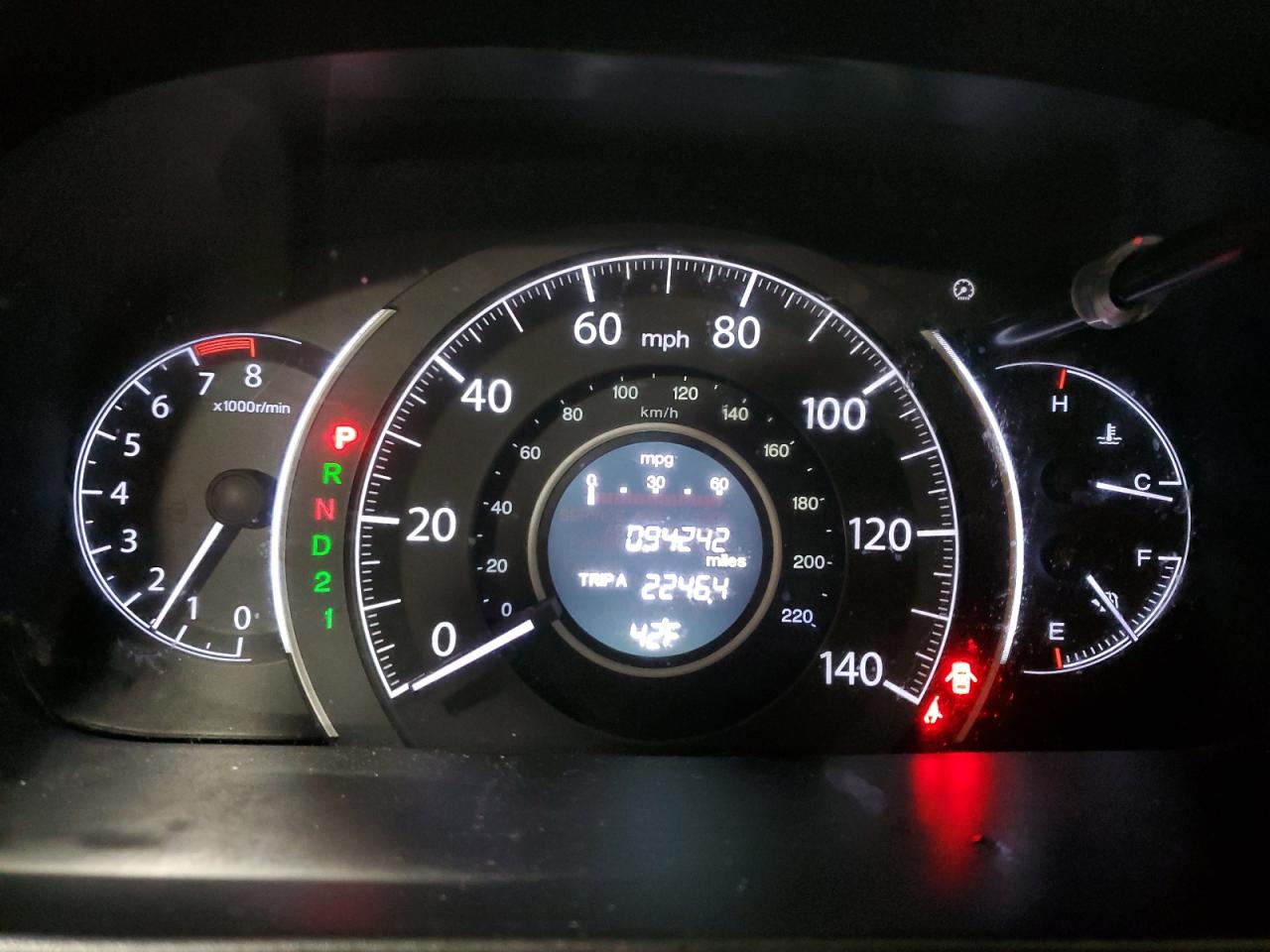 2013 Honda CR-V VIN 5J6RM3H35DL030430 Copart auction photo, front end / rear end damage thumbnail 9
