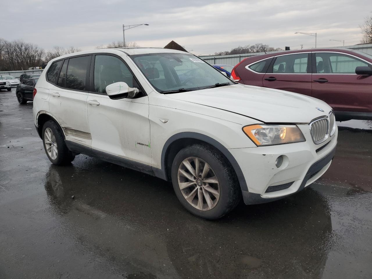2014 BMW X3 VIN 5UXWX9C52E0D27445 Copart auction photo, side damage thumbnail 4