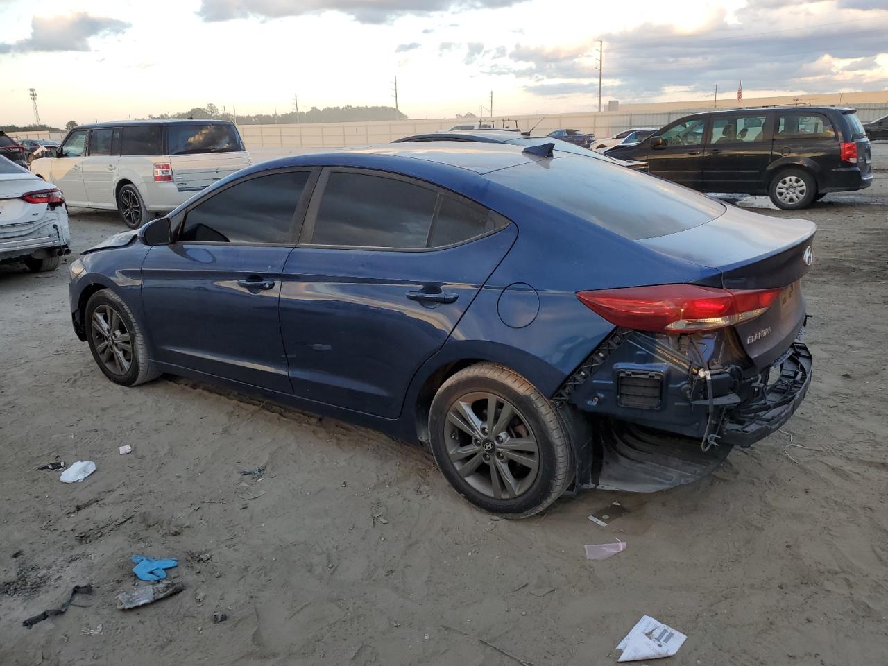2018 Hyundai Elantra VIN 5NPD84LF2JH352177 Copart auction photo, front end damage thumbnail 2