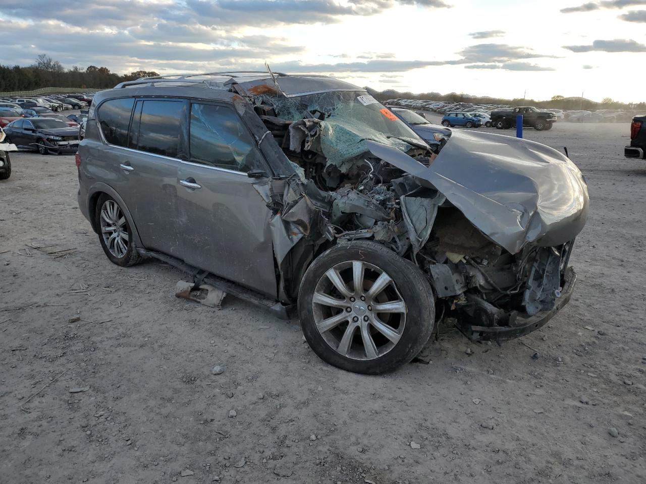 2014 Infiniti QX80 VIN JN8AZ2NE5E9065458 Copart auction photo, rollover damage thumbnail 4