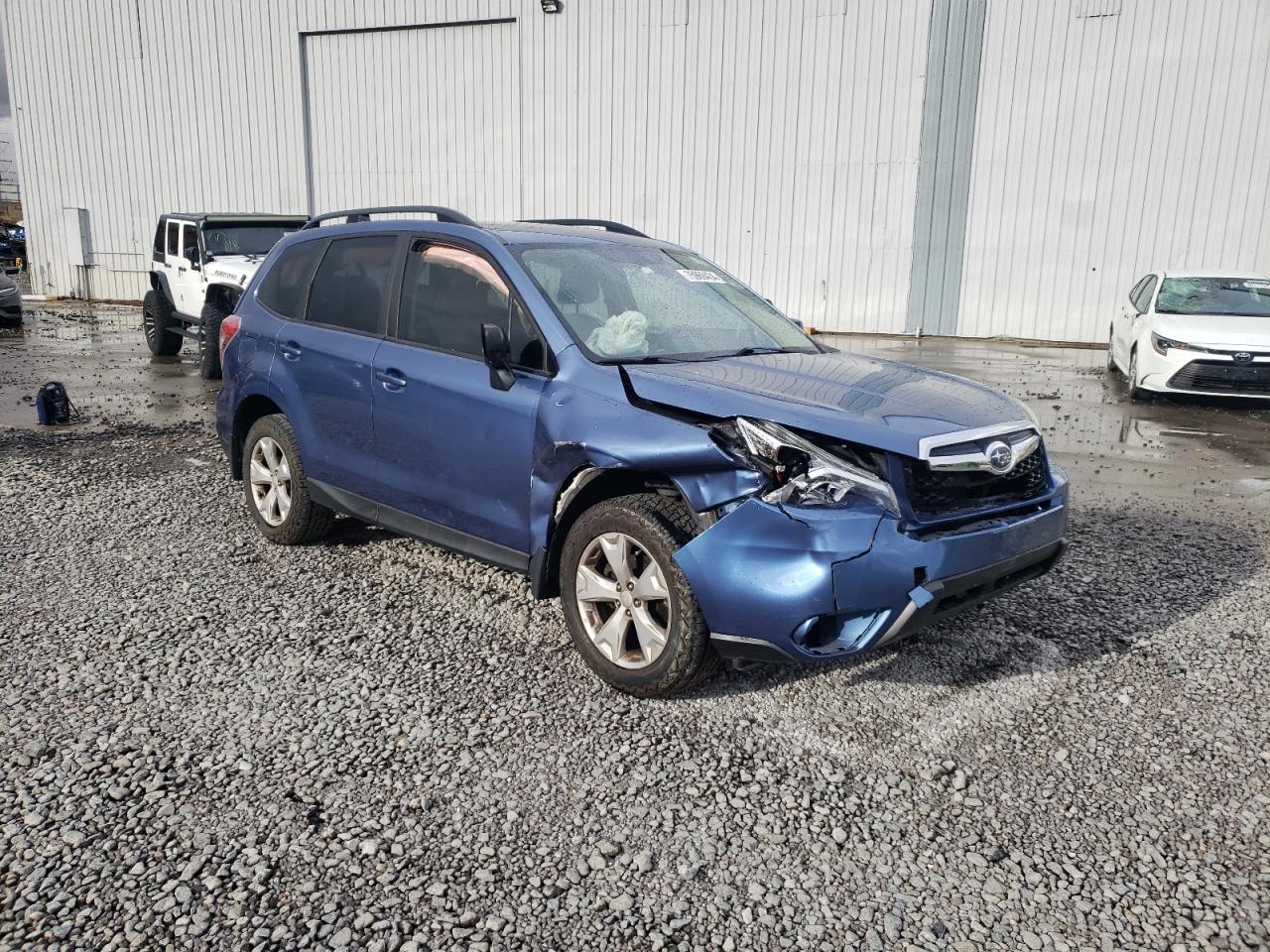 2016 Subaru Forester VIN JF2SJABC9GH524148 Copart auction photo, front end / side damage thumbnail 4