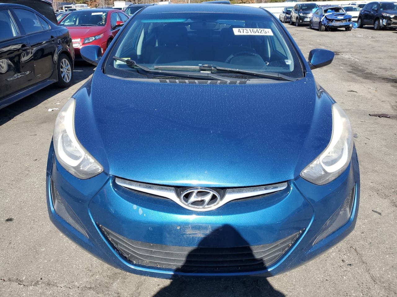 2014 Hyundai Elantra VIN KMHDH4AE5EU182074 Copart auction photo, rear end / side damage thumbnail 5