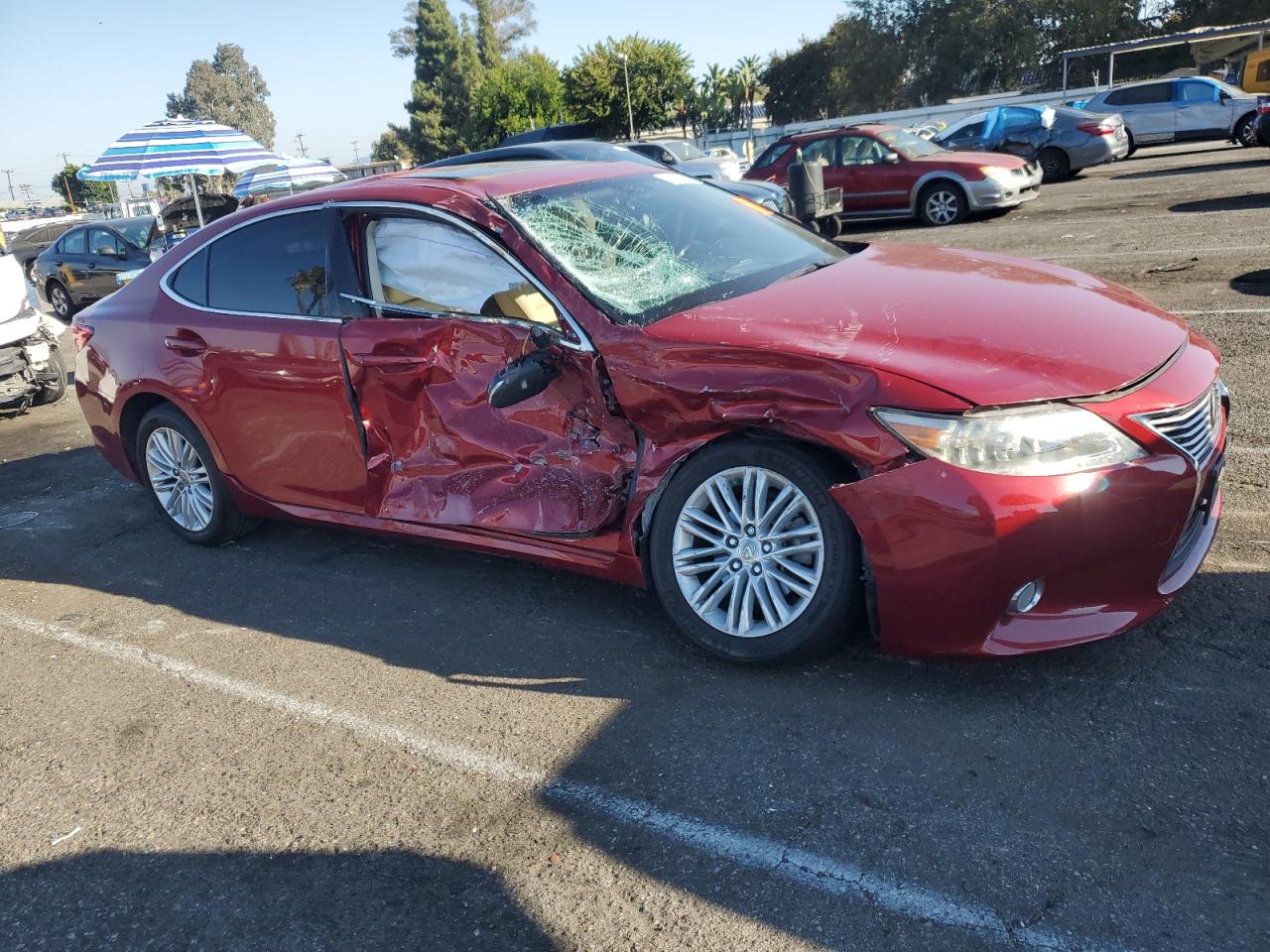 2013 Lexus ES VIN JTHBK1GG1D2083183 Copart auction photo, all over / undercarriage damage thumbnail 4