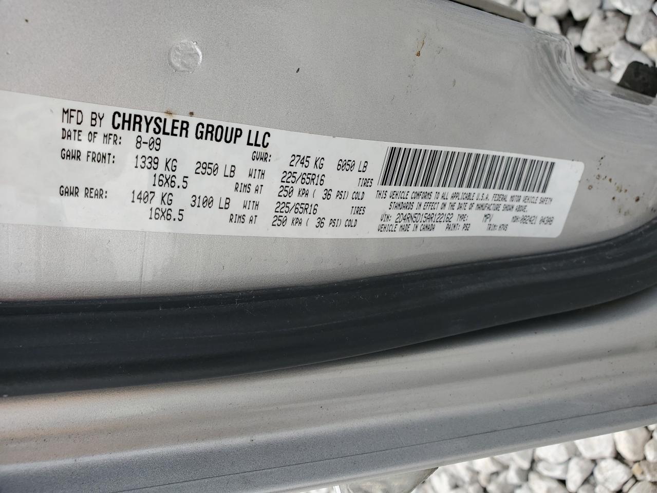 2010 Dodge Caravan VIN 2D4RN5D15AR122162 Copart auction photo, front end damage thumbnail 13