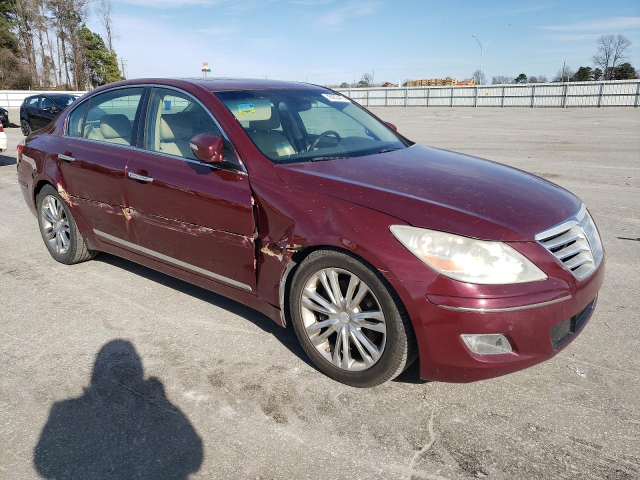 2011 Hyundai Genesis VIN KMHGC4DF2BU120661 Copart auction photo, all over damage thumbnail 4