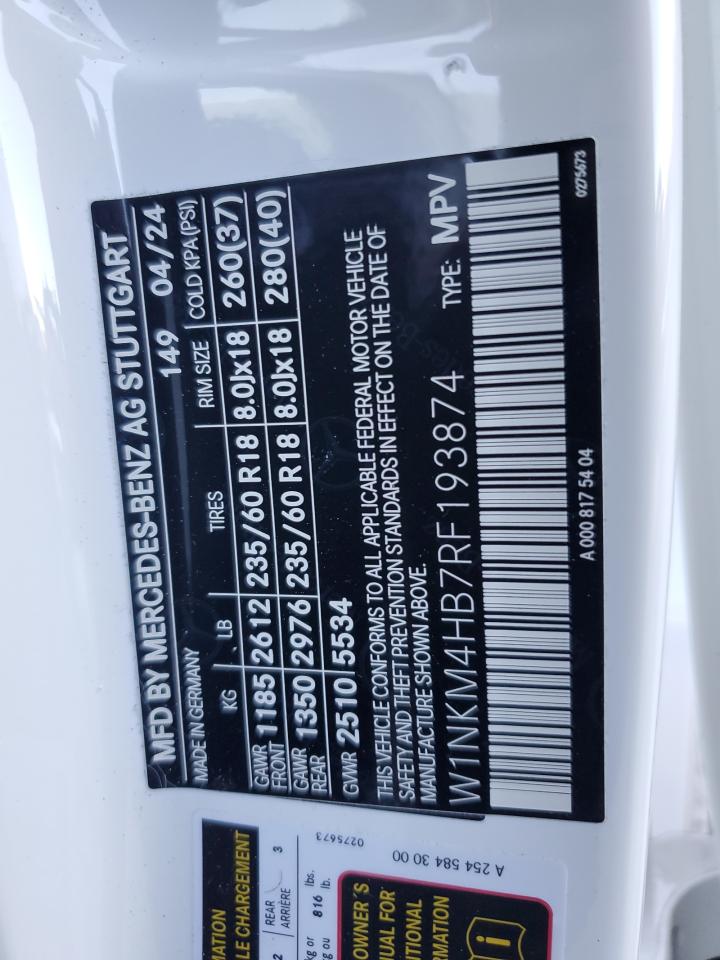 2024 Mercedes-Benz GLC VIN W1NKM4HB7RF193874 Copart auction photo, front end damage thumbnail 15