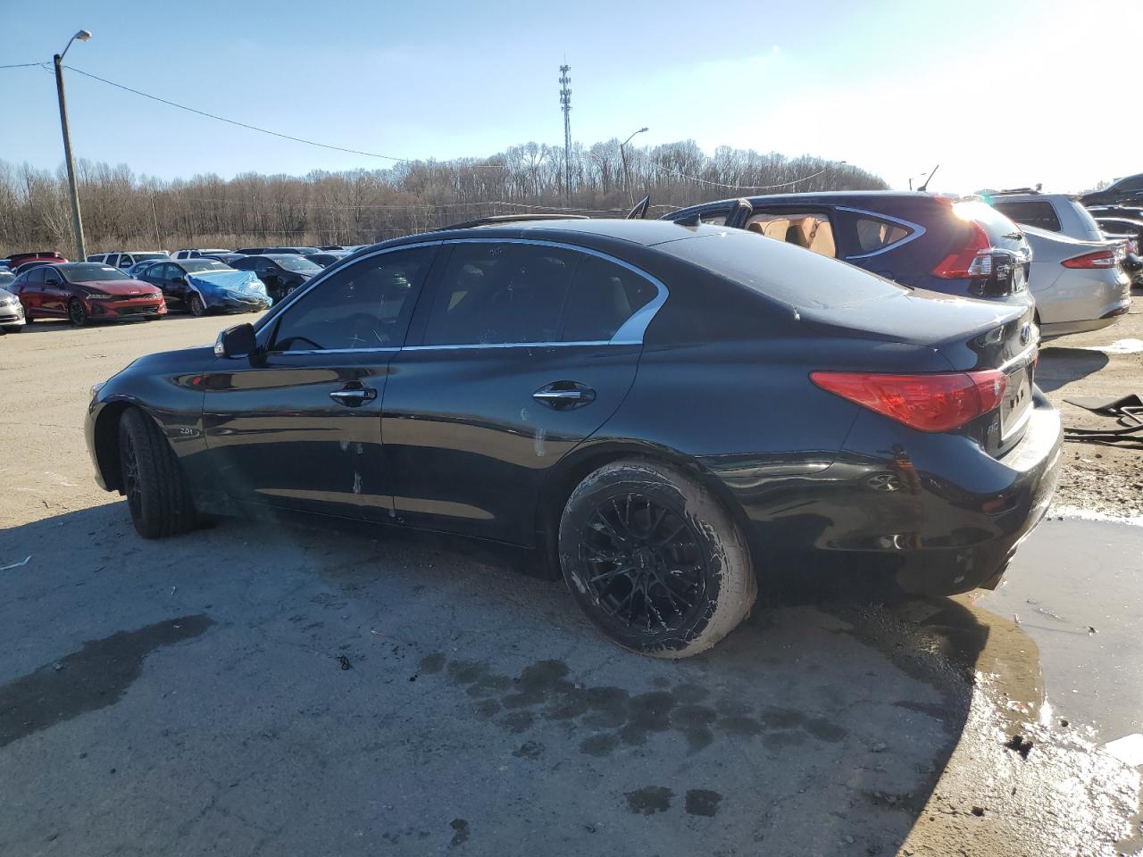 2016 Infiniti Q50 VIN JN1CV7AR6GM251275 Copart auction photo, top/roof damage thumbnail 2