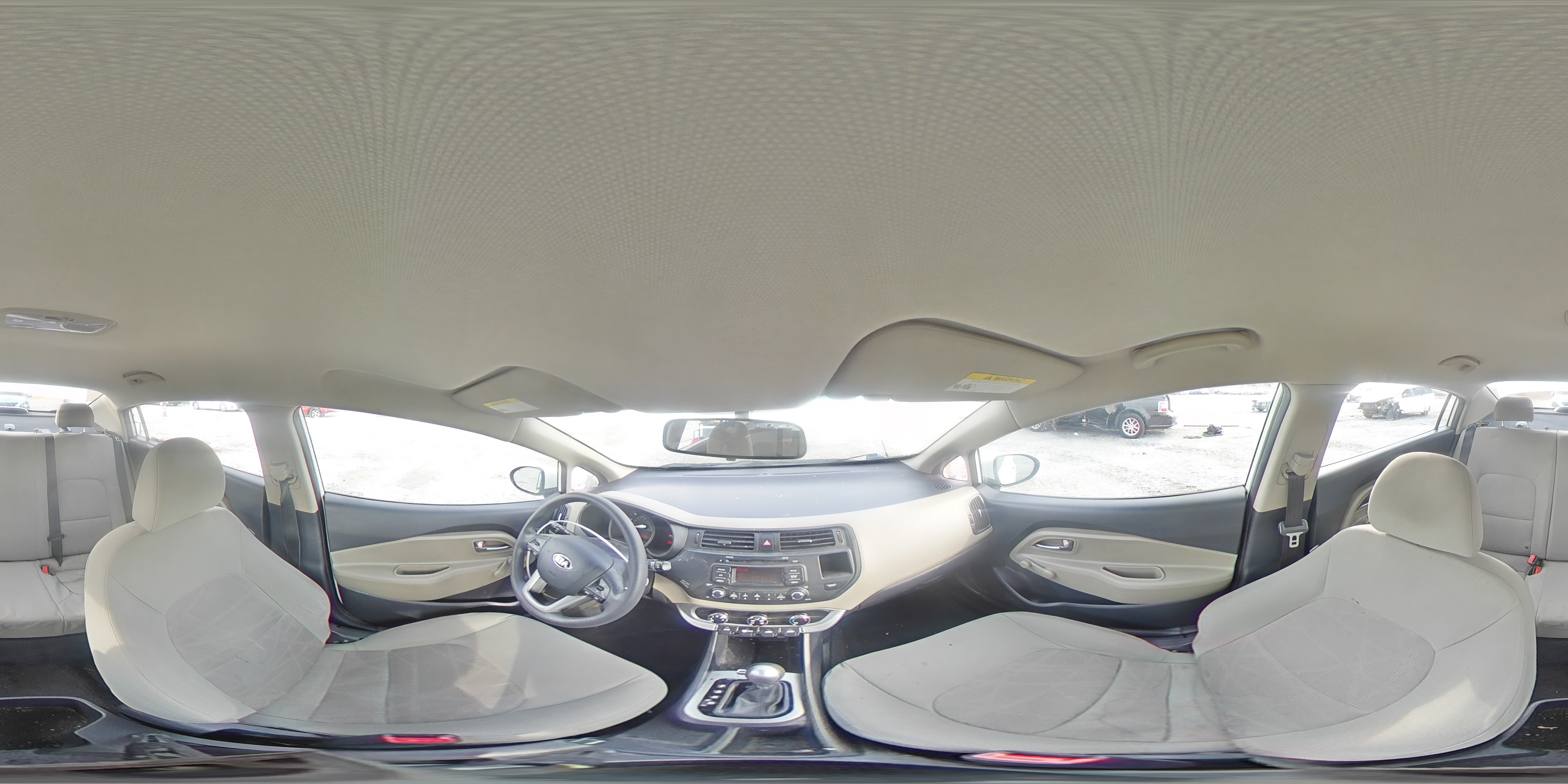 2014 KIA Rio VIN KNADM4A37E6350829 Copart auction photo, front end / side damage thumbnail 13