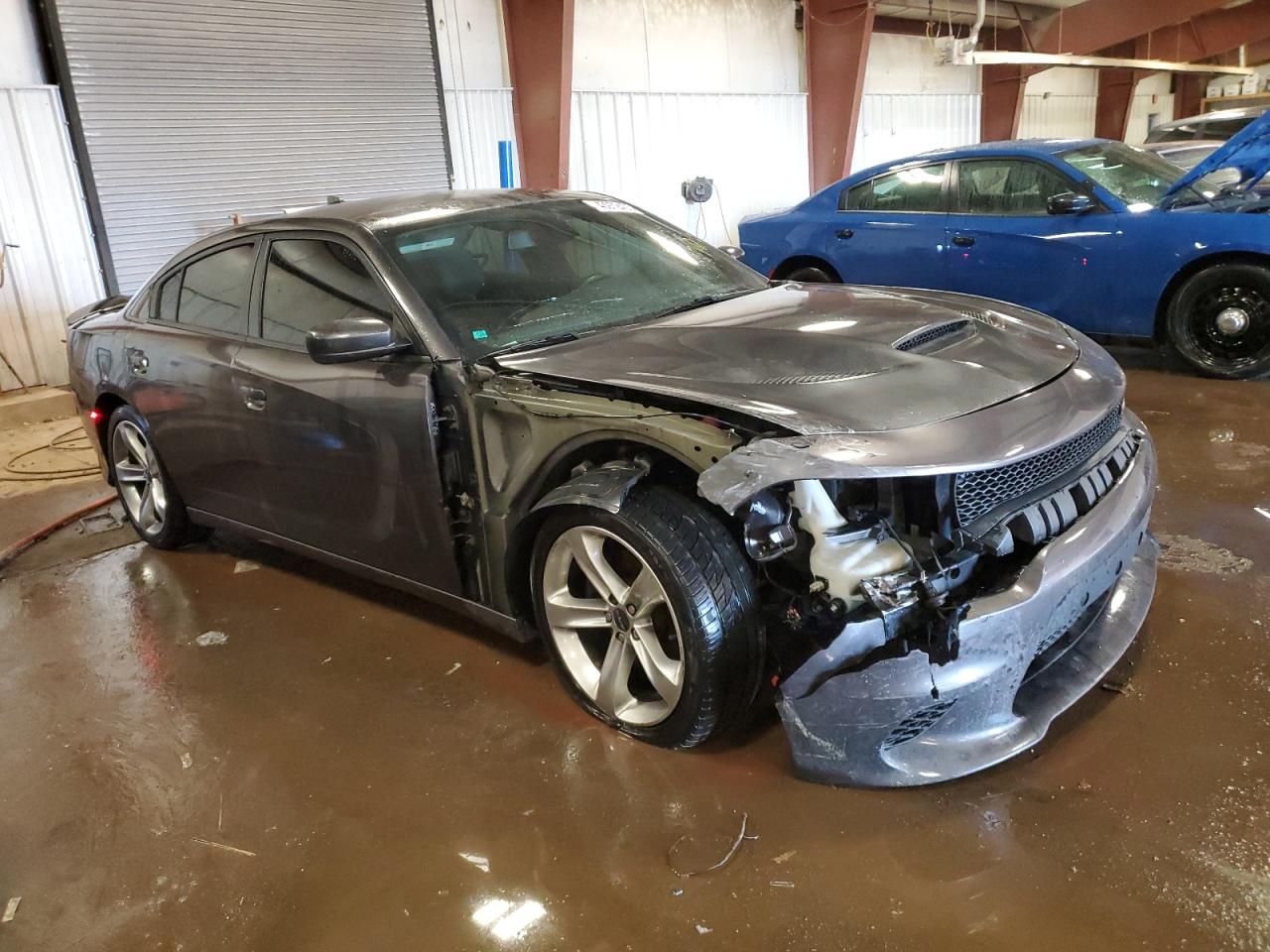 2018 Dodge Charger VIN 2C3CDXCT4JH122555 Copart auction photo, front end / side damage thumbnail 4
