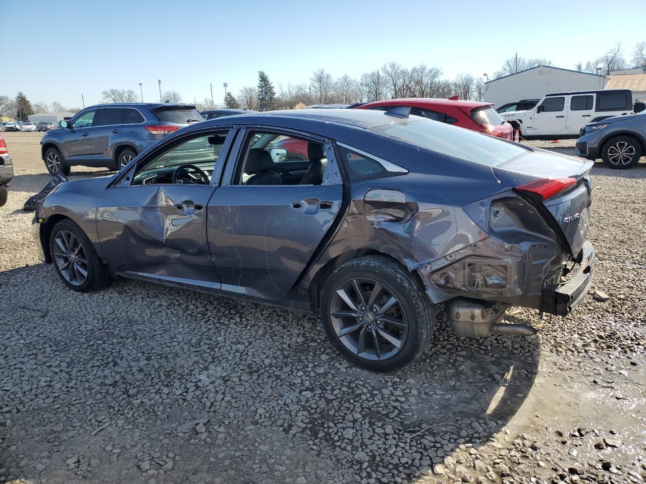 2020 Honda Civic VIN 19XFC1F77LE219321 Copart auction photo, side / rear end damage thumbnail 2