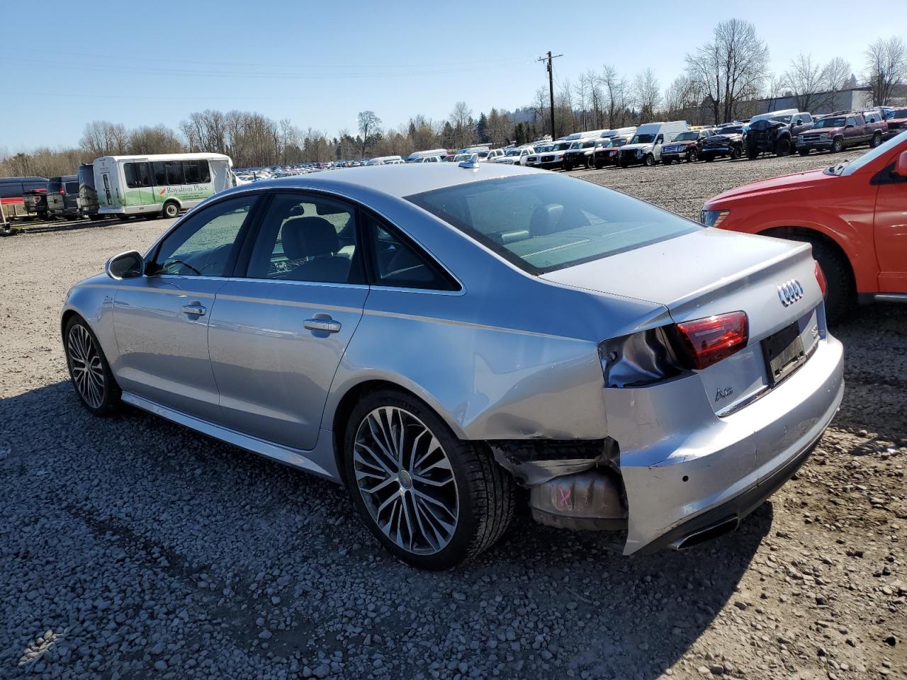 2018 Audi A6 VIN WAUH3AFC2JN020141 Copart auction photo, rear end damage thumbnail 2