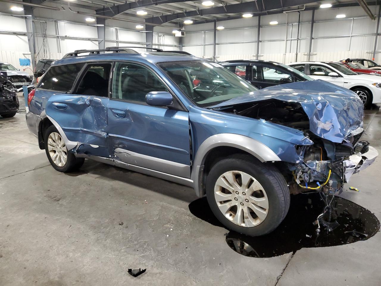 2009 Subaru Outback VIN 4S4BP66C597339605 Copart auction photo, front end / side damage thumbnail 4
