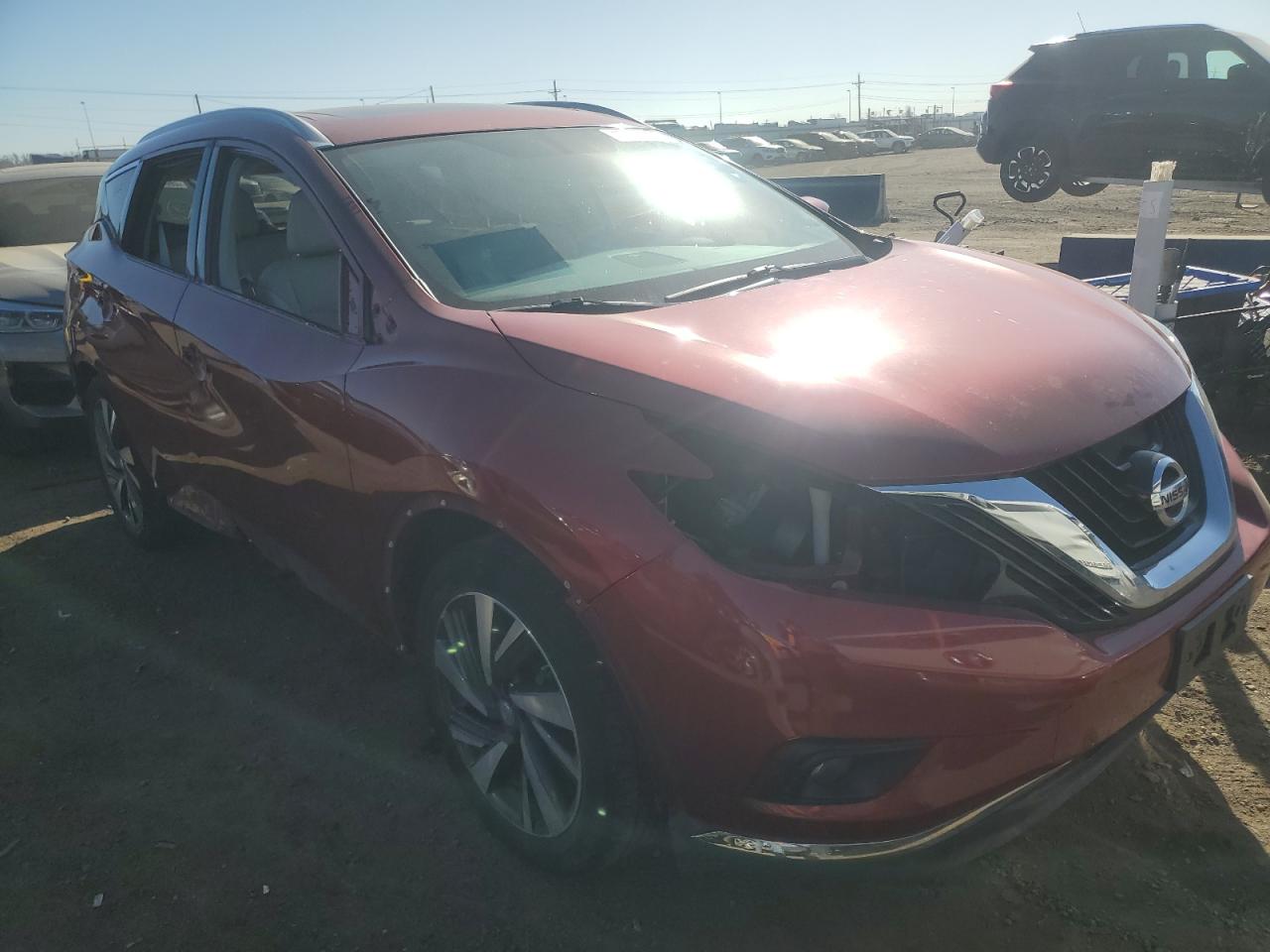 2015 Nissan Murano VIN 5N1AZ2MH9FN222193 Copart auction photo, stripped damage thumbnail 4