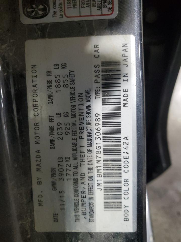 2016 Mazda 3 VIN JM1BM1M78G1306989 Copart auction photo, side / front end damage thumbnail 14