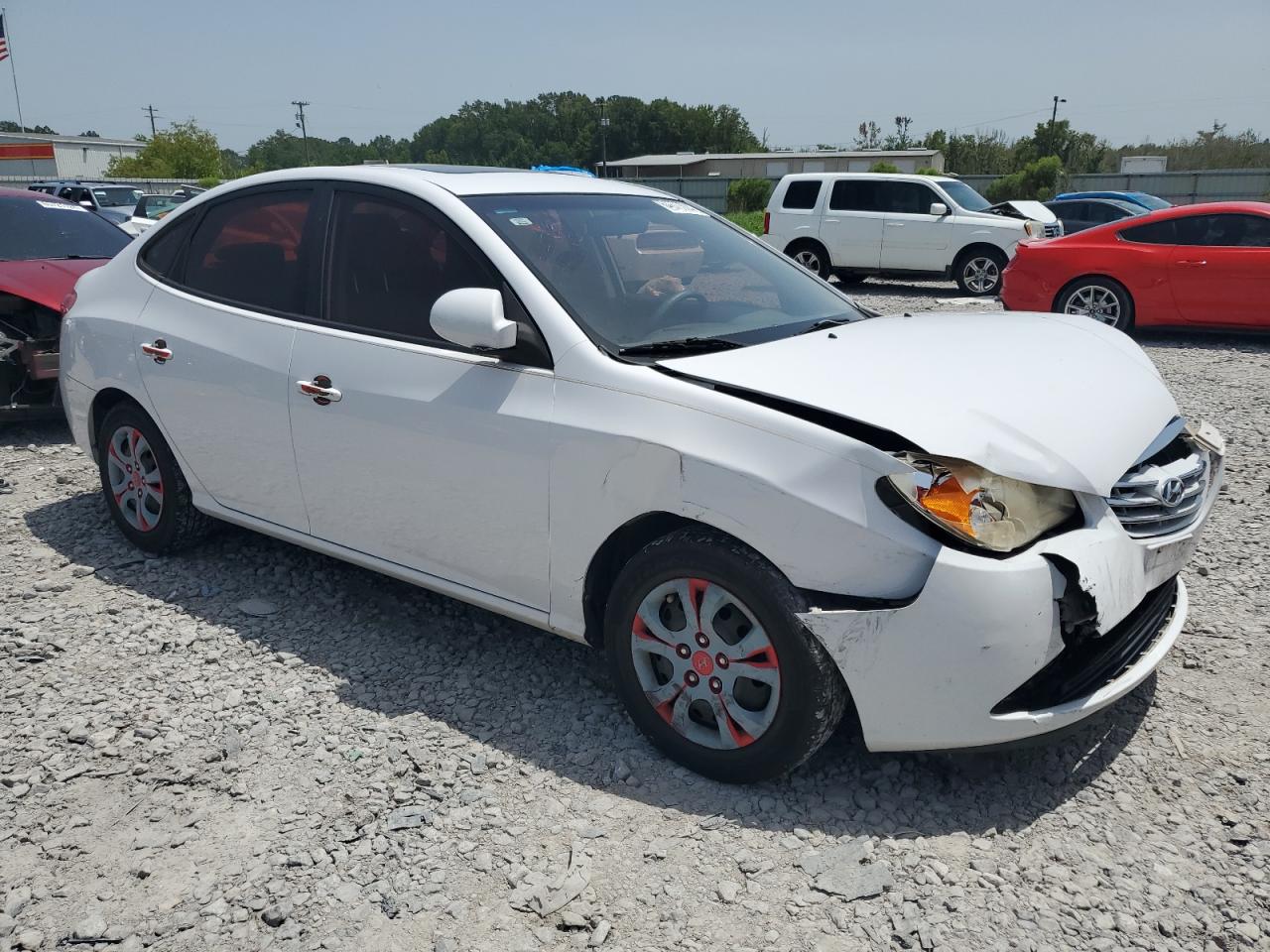 2010 Hyundai Elantra VIN KMHDU4AD5AU117111 Copart auction photo, front end damage thumbnail 4