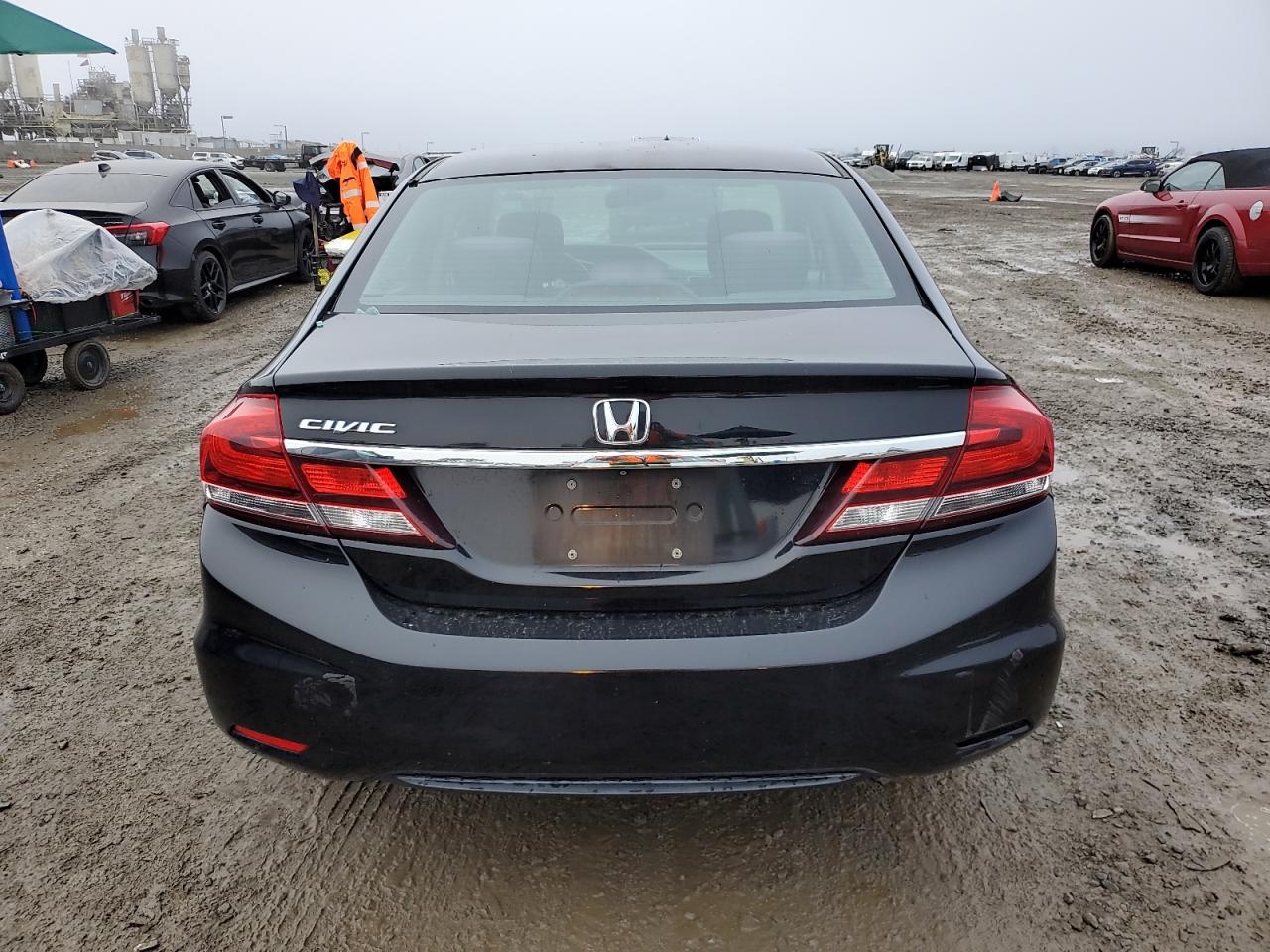 2014 Honda Civic VIN 2HGFB2F52EH500653 Copart auction photo, front end / rear end damage thumbnail 6