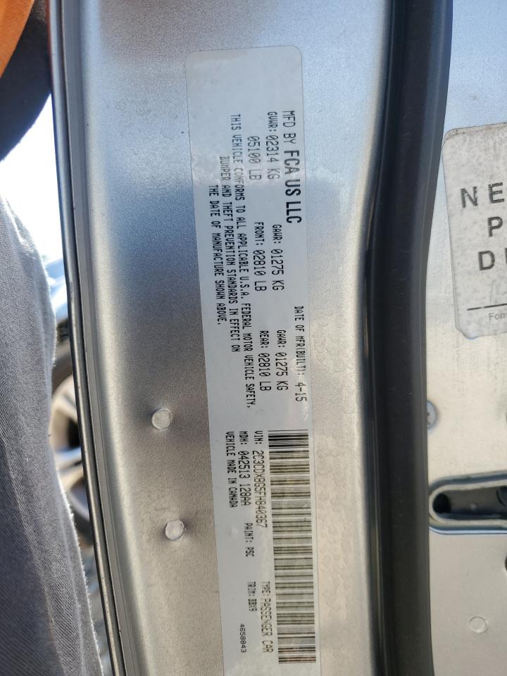 2015 Dodge Charger VIN 2C3CDXBG5FH840367 Copart auction photo, front end damage thumbnail 15