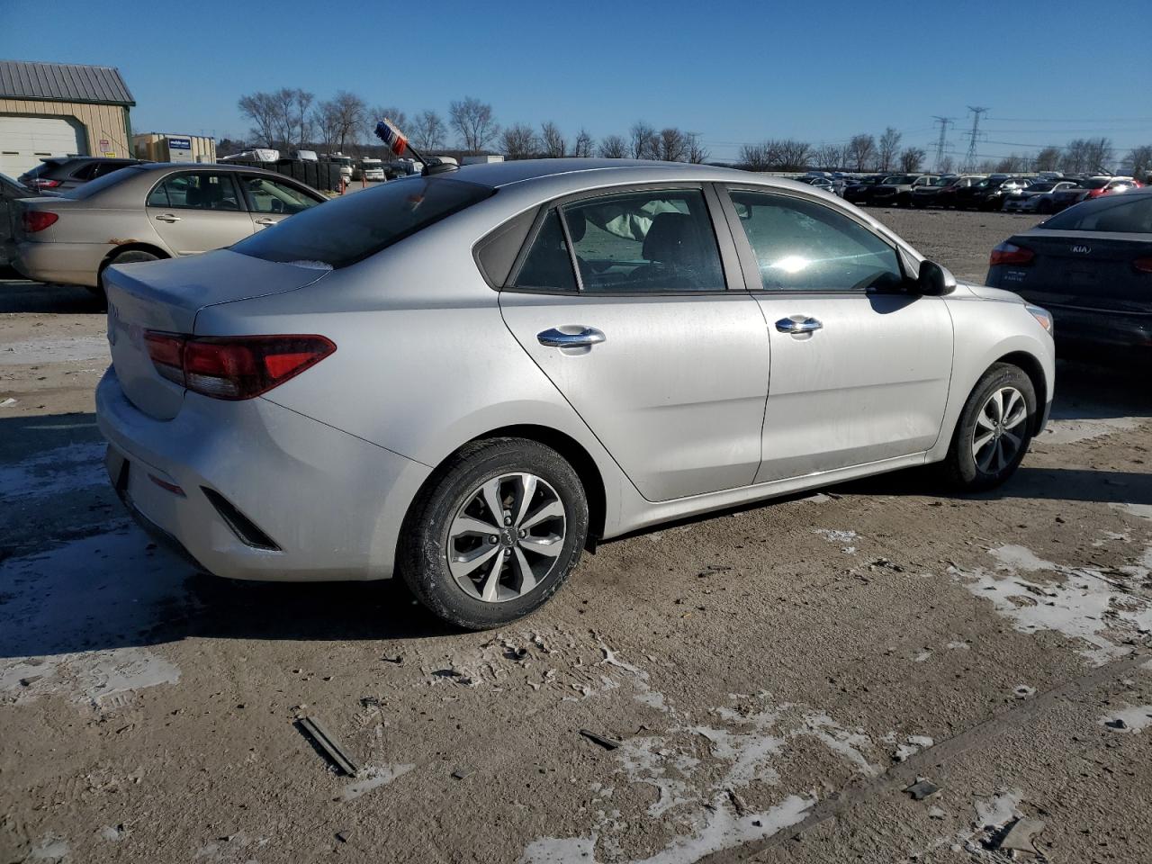 2023 KIA Rio VIN 3KPA24AD7PE533794 Copart auction photo, rear end / side damage thumbnail 3