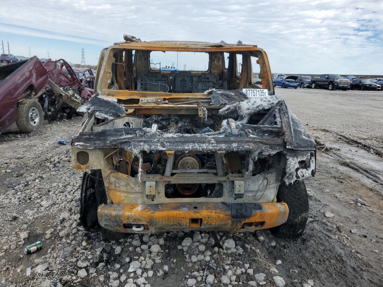 2004 Hummer H2 VIN 5GRGN23U14H117277 Copart auction photo, burn damage thumbnail 5