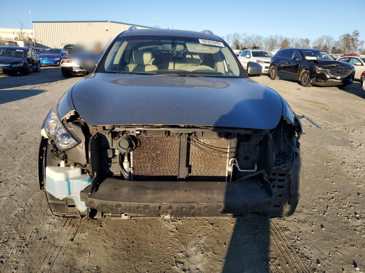 2014 Infiniti QX70 VIN JN8CS1MU8EM451000 Copart auction photo, front end damage thumbnail 5