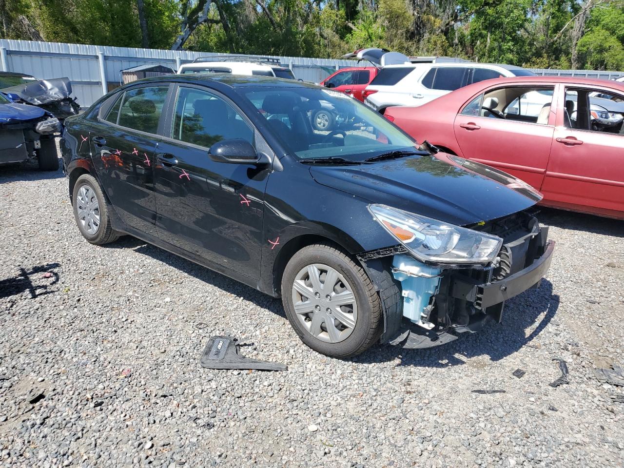 2022 KIA Rio VIN 3KPA24AD1NE479552 Copart auction photo, front end / rear end damage thumbnail 4