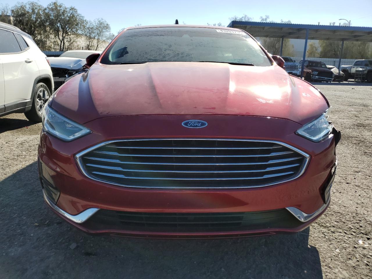 2020 Ford Fusion VIN 3FA6P0CD4LR206503 Copart auction photo, front end / side damage thumbnail 5