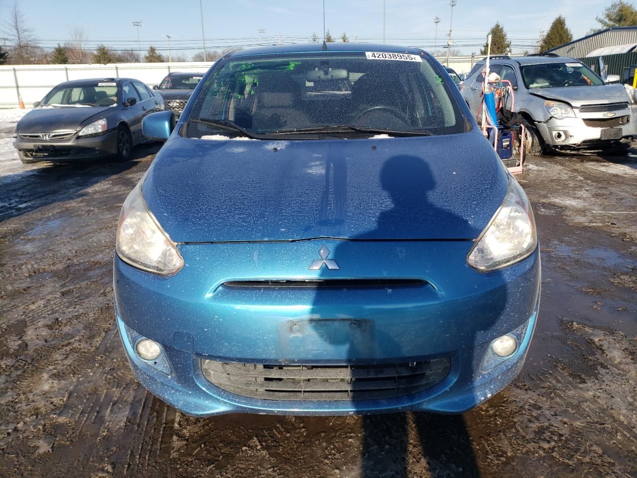 2014 Mitsubishi Mirage VIN ML32A4HJ3EH009975 Copart auction photo, side / minor dent/scratches damage thumbnail 5