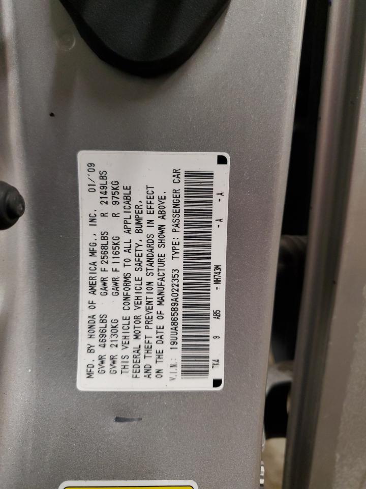 2009 Acura TL VIN 19UUA86589A022353 Copart auction photo, front end damage thumbnail 12