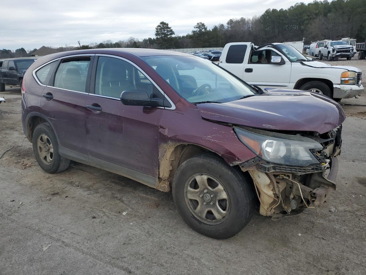 2014 Honda CR-V VIN 5J6RM3H37EL038529 Copart auction photo, front end / side damage thumbnail 4