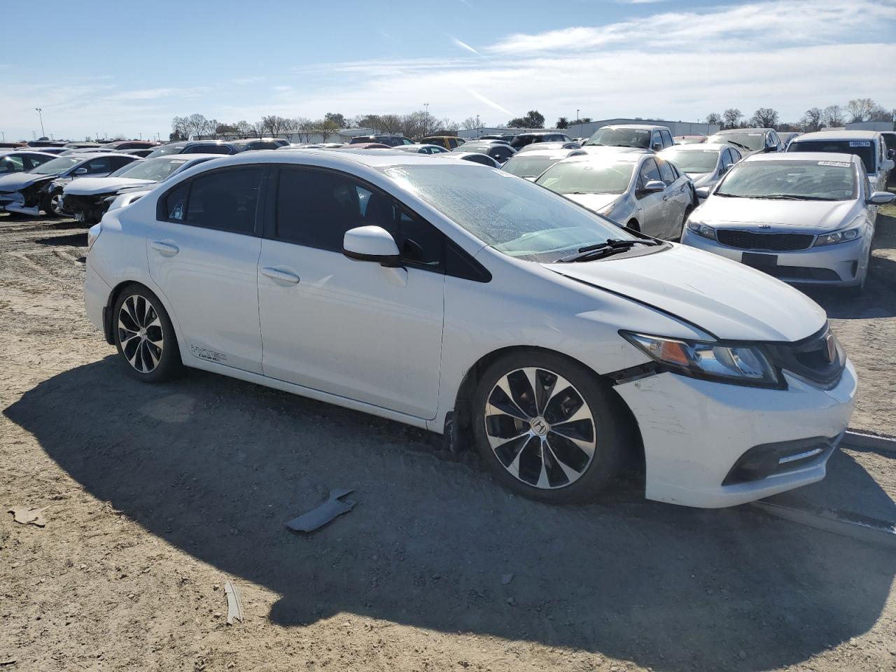 2013 Honda Civic VIN 2HGFB6E55DH704094 Copart auction photo, all over damage thumbnail 4