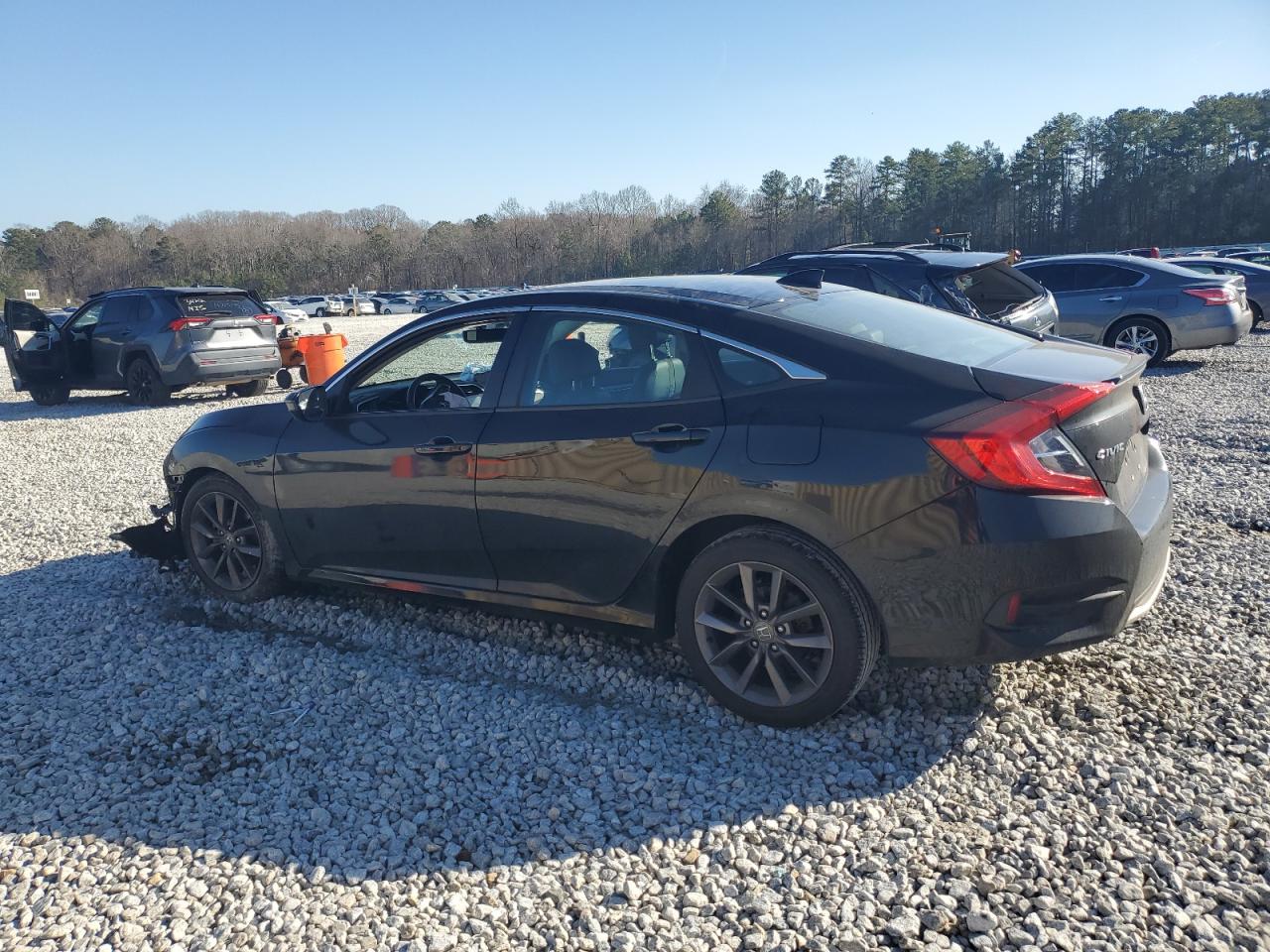 2021 Honda Civic VIN 19XFC1F73ME202873 Copart auction photo, front end / minor dent/scratches damage thumbnail 2