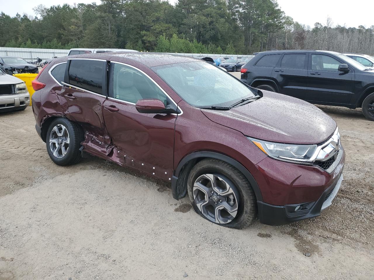 2018 Honda CR-V VIN 7FARW1H85JE032214 Copart auction photo, side / rear end damage thumbnail 4