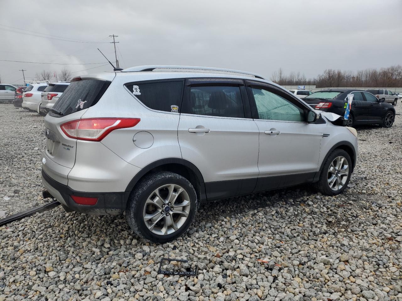 2014 Ford Escape VIN 1FMCU9J9XEUE25014 Copart auction photo, front end damage thumbnail 3