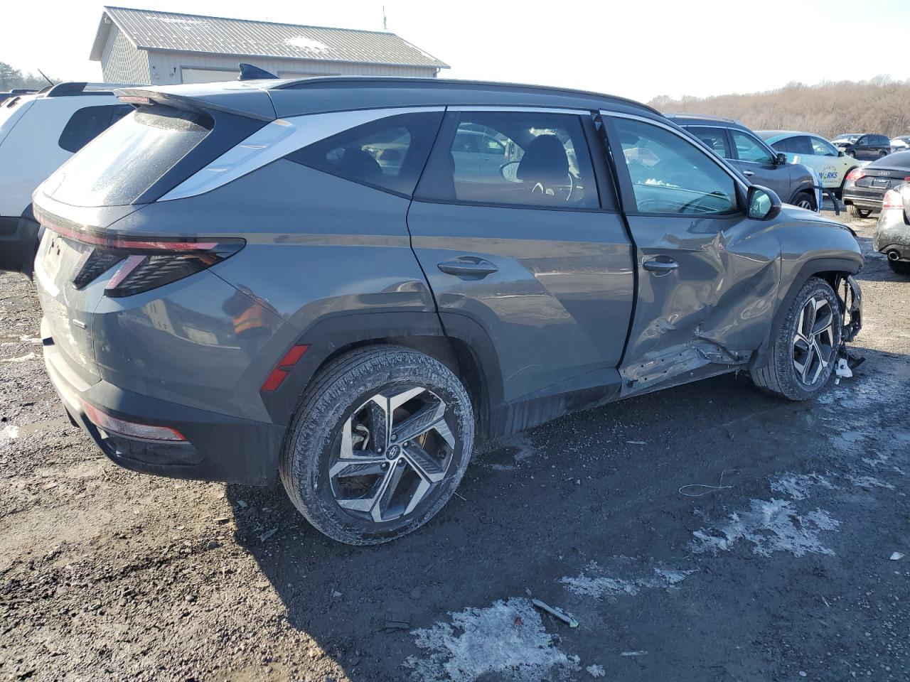 2024 Hyundai Tucson VIN 5NMJFCDE0RH320068 Copart auction photo, front end / side damage thumbnail 3