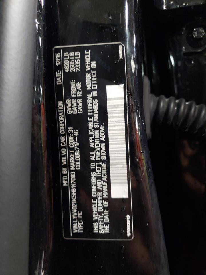 2017 Volvo S60 VIN LYV402TK5HB147083 Copart auction photo, front end damage thumbnail 13