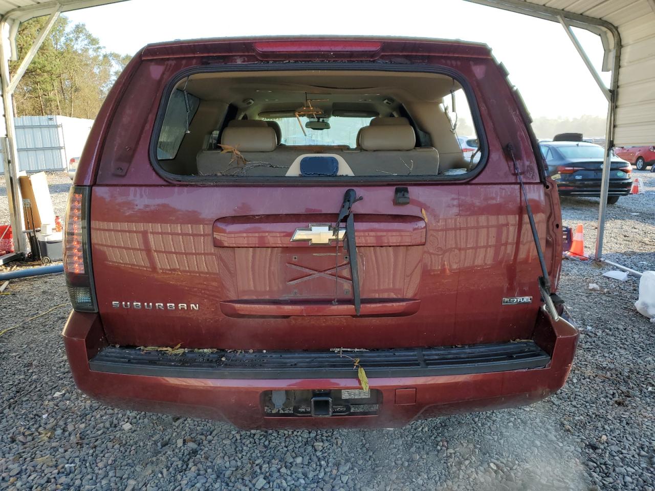 2008 Chevrolet Suburban VIN 1GNFK16328J238778 Copart auction photo, top/roof / rear end damage thumbnail 6
