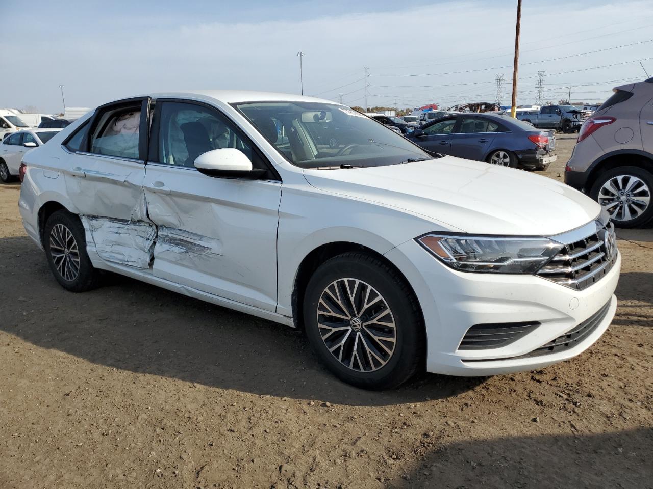 2021 Volkswagen Jetta VIN 3VWN57BU6MM014808 Copart auction photo, side damage thumbnail 4