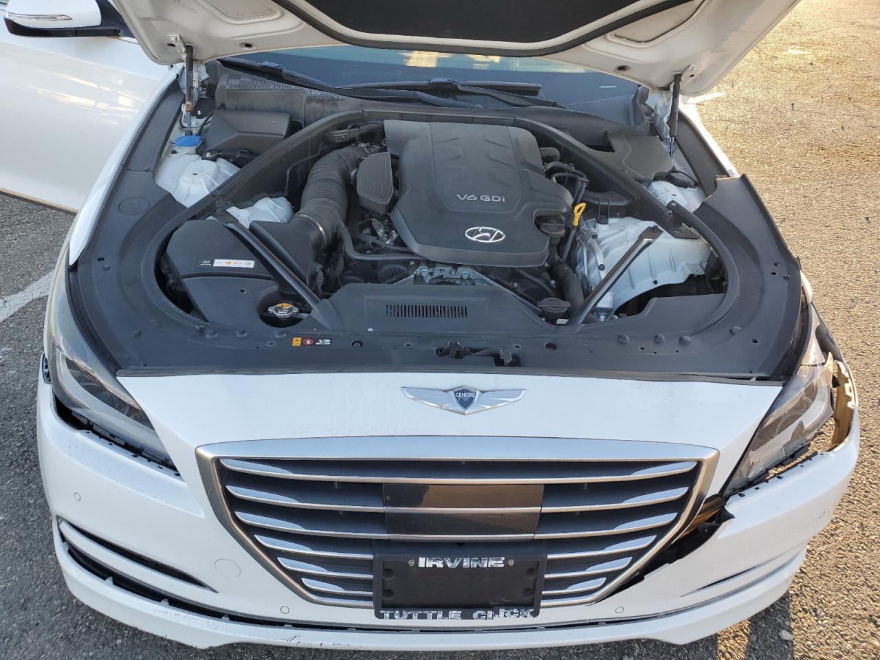 2015 Hyundai Genesis VIN KMHGN4JE2FU025819 Copart auction photo, front end / undercarriage damage thumbnail 13