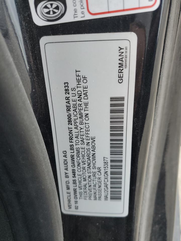 2016 Audi A7 VIN WAU2GAFCXGN153877 Copart auction photo, rear end / minor dent/scratches damage thumbnail 14