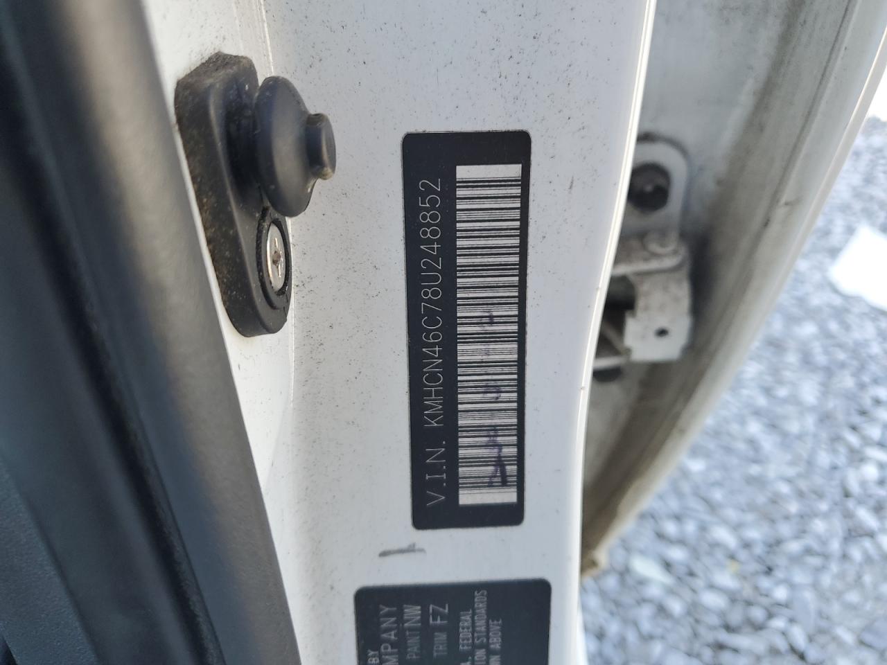 2008 Hyundai Accent VIN KMHCN46C78U248852 Copart auction photo, normal wear damage thumbnail 12