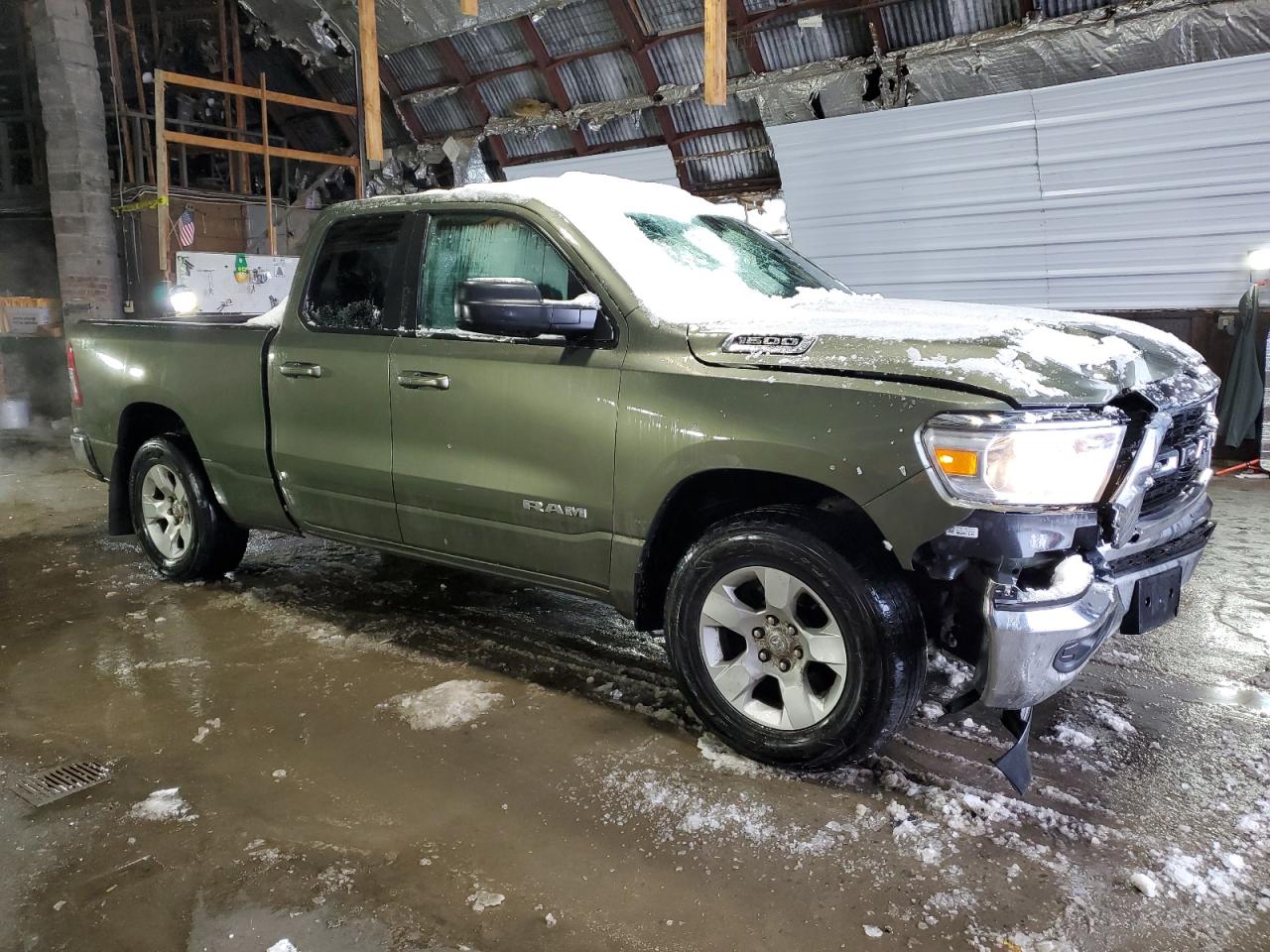 2021 RAM 1500 VIN 1C6RRFBG1MN557784 Copart auction photo, all over / top/roof damage thumbnail 4